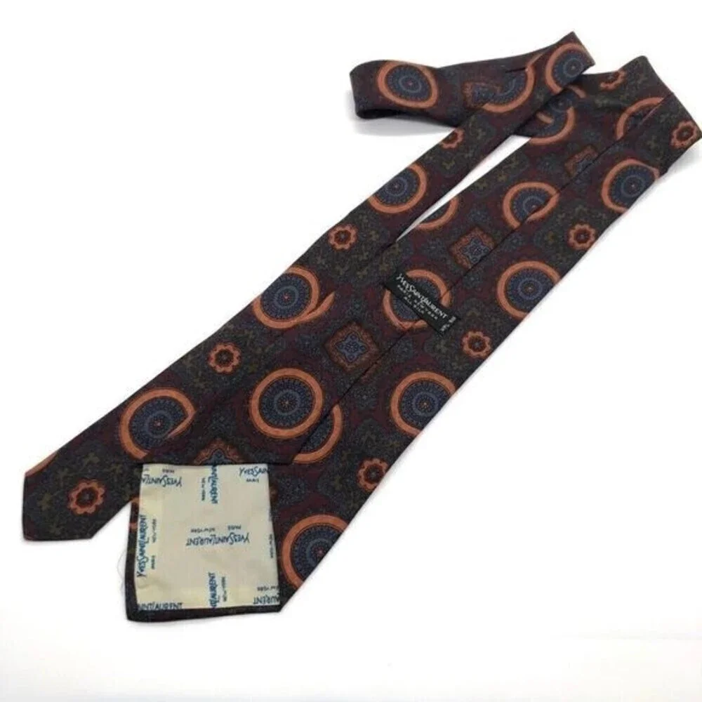 Yves Saint Laurent Vintage Artdeco Tie 100% Silk